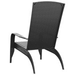 vidaXL Scaun Adirondack de grădină, negru, poliratan vidaXL Scaun Adirondack de grădină, negru, poliratan