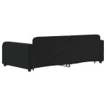 vidaXL Pat de zi cu extensie, negru, 100x200 cm, catifea