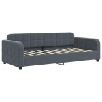 vidaXL Pat de zi cu extensie, gri închis, 90x190 cm, catifea vidaXL Pat de zi cu extensie, gri închis, 90x190 cm, catifea