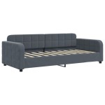 vidaXL Pat de zi cu extensie și saltele, gri închis, 90x190 cm catifea vidaXL Pat de zi cu extensie și saltele, gri închis, 90x190 cm catifea