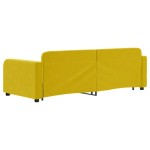 vidaXL Pat de zi cu extensie și sertare, galben, 80x200 cm, catifea vidaXL Pat de zi cu extensie și sertare, galben, 80x200 cm, catifea