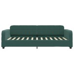 vidaXL Pat de zi cu extensie și sertare verde închis 90x200 cm catifea