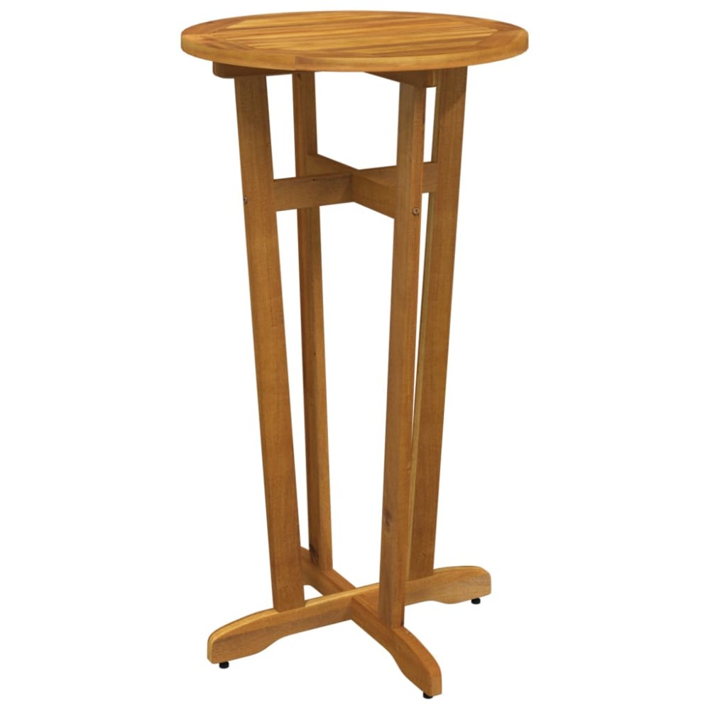 vidaXL Masă de bar de grădină, Ø60x105 cm, lemn masiv de acacia