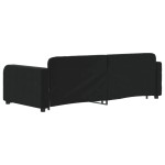 vidaXL Pat de zi cu extensie și sertare, negru, 90x200 cm, catifea vidaXL Pat de zi cu extensie și sertare, negru, 90x200 cm, catifea