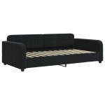 vidaXL Pat de zi cu extensie și sertare, negru, 90x200 cm, catifea vidaXL Pat de zi cu extensie și sertare, negru, 90x200 cm, catifea