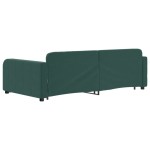 vidaXL Pat de zi cu extensie și sertare verde închis 100x200cm catifea