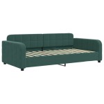 vidaXL Pat de zi cu extensie și sertare verde închis 100x200cm catifea