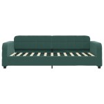 vidaXL Pat de zi cu extensie și sertare verde închis 100x200cm catifea