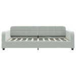 vidaXL Pat de zi cu extensie și sertare, gri deschis 90x190 cm catifea