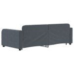 vidaXL Pat de zi cu extensie și sertare, gri închis, 90x190cm catifea