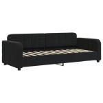 vidaXL Pat de zi cu extensie și sertare, negru, 80x200 cm, catifea vidaXL Pat de zi cu extensie și sertare, negru, 80x200 cm, catifea