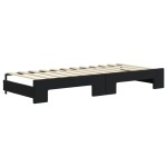 vidaXL Pat de zi cu extensie și sertare, negru, 80x200 cm, catifea vidaXL Pat de zi cu extensie și sertare, negru, 80x200 cm, catifea
