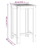 vidaXL Masă de bar de grădină, 60 x 60 x 105 cm, lemn masiv de acacia vidaXL Masă de bar de grădină, 60 x 60 x 105 cm, lemn masiv de acacia