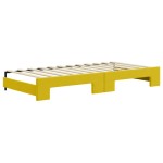 vidaXL Pat de zi cu extensie și sertare, galben, 90x200 cm, catifea vidaXL Pat de zi cu extensie și sertare, galben, 90x200 cm, catifea