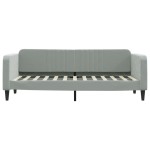 vidaXL Pat de zi cu saltea, gri deschis, 80x200 cm, catifea