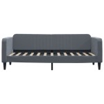 vidaXL Pat de zi cu saltea, gri închis, 80x200 cm, catifea