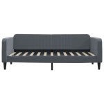 vidaXL Pat de zi cu saltea, gri închis, 100x200 cm, catifea