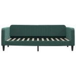 vidaXL Pat de zi cu saltea, verde închis, 100x200 cm, catifea