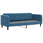vidaXL Pat de zi cu extensie, albastru, 80x200 cm, catifea