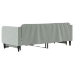 vidaXL Pat de zi cu extensie, gri deschis, 80x200 cm, catifea vidaXL Pat de zi cu extensie, gri deschis, 80x200 cm, catifea