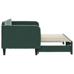 vidaXL Pat de zi cu extensie, verde închis, 80x200 cm, catifea