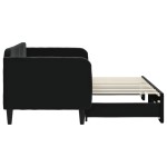 vidaXL Pat de zi cu extensie, negru, 80x200 cm, catifea
