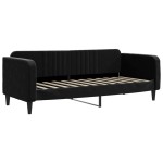 vidaXL Pat de zi cu extensie, negru, 80x200 cm, catifea