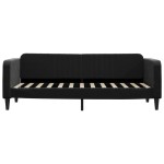 vidaXL Pat de zi cu extensie, negru, 80x200 cm, catifea