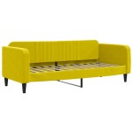 vidaXL Pat de zi cu extensie, galben, 80x200 cm, catifea