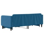 vidaXL Pat de zi cu extensie, albastru, 90x200 cm, catifea
