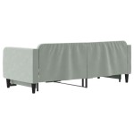 vidaXL Pat de zi cu extensie, gri deschis, 90x200 cm, catifea
