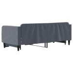vidaXL Pat de zi cu extensie, gri închis, 90x200 cm, catifea vidaXL Pat de zi cu extensie, gri închis, 90x200 cm, catifea