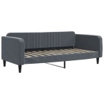 vidaXL Pat de zi cu extensie, gri închis, 90x200 cm, catifea vidaXL Pat de zi cu extensie, gri închis, 90x200 cm, catifea