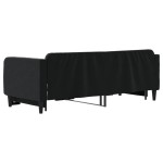 vidaXL Pat de zi cu extensie, negru, 90x200 cm, catifea vidaXL Pat de zi cu extensie, negru, 90x200 cm, catifea