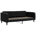 vidaXL Pat de zi cu extensie, negru, 90x200 cm, catifea vidaXL Pat de zi cu extensie, negru, 90x200 cm, catifea