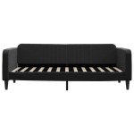 vidaXL Pat de zi cu extensie, negru, 90x200 cm, catifea vidaXL Pat de zi cu extensie, negru, 90x200 cm, catifea