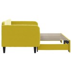 vidaXL Pat de zi cu extensie, galben, 90x200 cm, catifea vidaXL Pat de zi cu extensie, galben, 90x200 cm, catifea