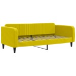 vidaXL Pat de zi cu extensie, galben, 90x200 cm, catifea vidaXL Pat de zi cu extensie, galben, 90x200 cm, catifea