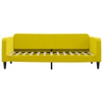 vidaXL Pat de zi cu extensie, galben, 90x200 cm, catifea vidaXL Pat de zi cu extensie, galben, 90x200 cm, catifea