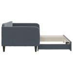 vidaXL Pat de zi cu extensie, gri închis, 100x200 cm, catifea vidaXL Pat de zi cu extensie, gri închis, 100x200 cm, catifea