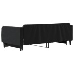 vidaXL Pat de zi cu extensie, negru, 100x200 cm, catifea