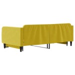 vidaXL Pat de zi cu extensie, galben, 100x200 cm, catifea vidaXL Pat de zi cu extensie, galben, 100x200 cm, catifea
