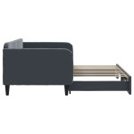 vidaXL Pat de zi cu extensie, gri închis, 90x190 cm, catifea vidaXL Pat de zi cu extensie, gri închis, 90x190 cm, catifea