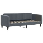 vidaXL Pat de zi cu extensie, gri închis, 90x190 cm, catifea vidaXL Pat de zi cu extensie, gri închis, 90x190 cm, catifea
