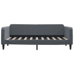 vidaXL Pat de zi cu extensie, gri închis, 90x190 cm, catifea vidaXL Pat de zi cu extensie, gri închis, 90x190 cm, catifea