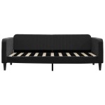 vidaXL Pat de zi cu extensie, negru, 90x190 cm, catifea vidaXL Pat de zi cu extensie, negru, 90x190 cm, catifea