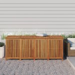 vidaXL Ladă depozitare grădină, 200x80x75 cm, lemn masiv de acacia vidaXL Ladă depozitare grădină, 200x80x75 cm, lemn masiv de acacia