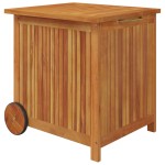 vidaXL Ladă de depozitare grădină cu roți, 60x50x58 cm, lemn acacia vidaXL Ladă de depozitare grădină cu roți, 60x50x58 cm, lemn acacia