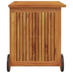 vidaXL Ladă de depozitare grădină cu roți, 60x50x58 cm, lemn acacia vidaXL Ladă de depozitare grădină cu roți, 60x50x58 cm, lemn acacia