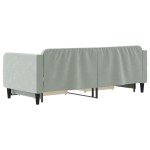 vidaXL Pat de zi cu extensie și sertare, gri deschis 80x200 cm catifea